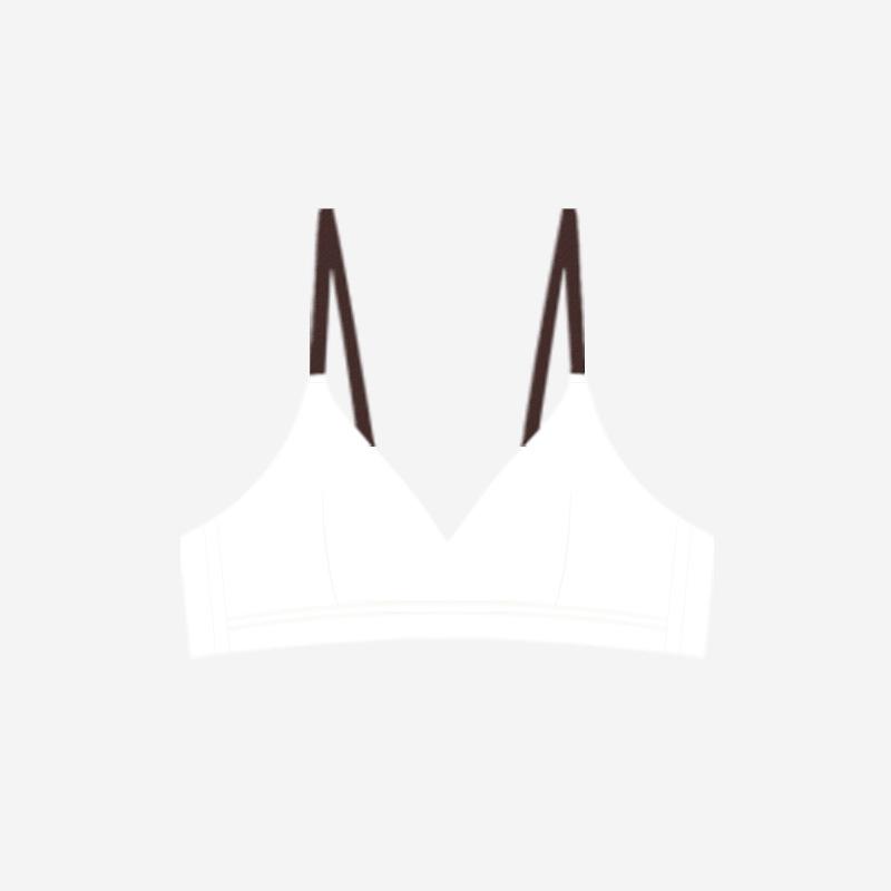 

Нижнее белье женское, летнее, тонкое, без стального кольца, хлопковый бюстгальтер с французскими треугольными чашками для девочек, мягкий поддерживающий бюстгальтер со сборками XL