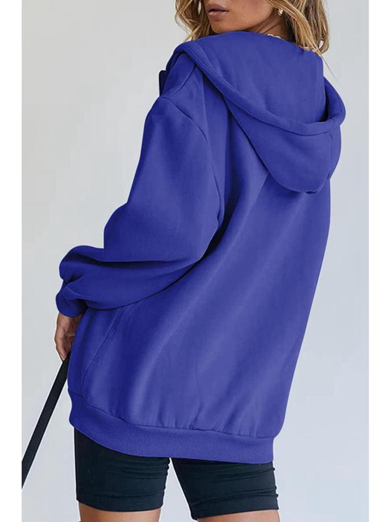 Teen Casual Zipper Hoodie with Turn-down Collar