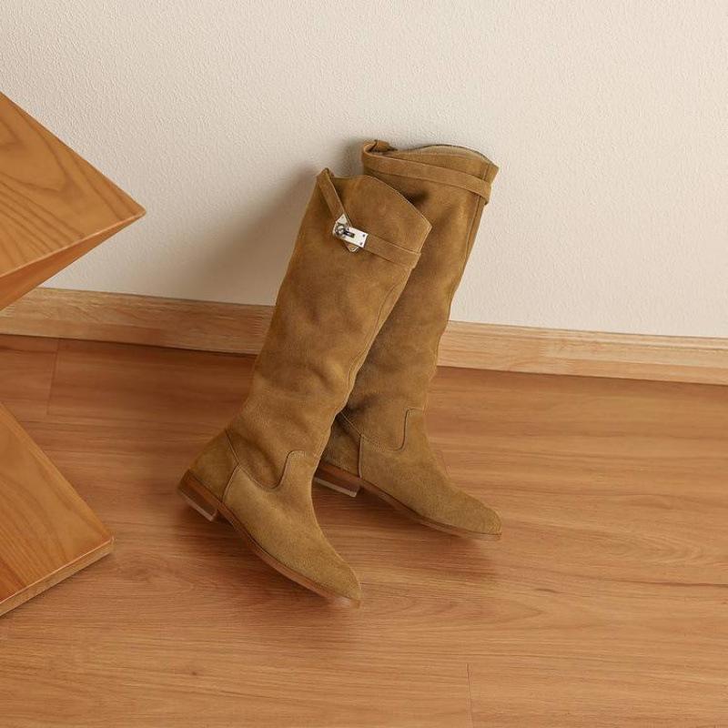 

Осень и зима резиновые толстоподошвенные нескользящие кожаные ботинки Мартин средний каблук универсальные круглый носок квадратный каблук новые коровья кожа высокие ботинки женские 40