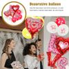 9-teiliges Valentinstag-Ballon-Blumenstrauß-Set, rotes Herz, Aluminiumfolie, Geständnis, Ballon, Vorschlag, Szene, Valentinstag, Hochzeit, Party-Dekoration