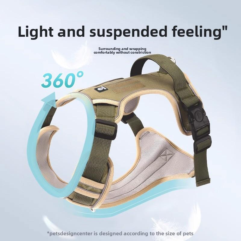 Large Dog Chest Harness With Adjustable Oxford Material For Training And Control