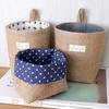 1pcs Home Decor Stripe Hanging Pocket Small Sack Sundries Organizer Cosmetic Organiser Cotton Linen Storage Bag Storage Baskets