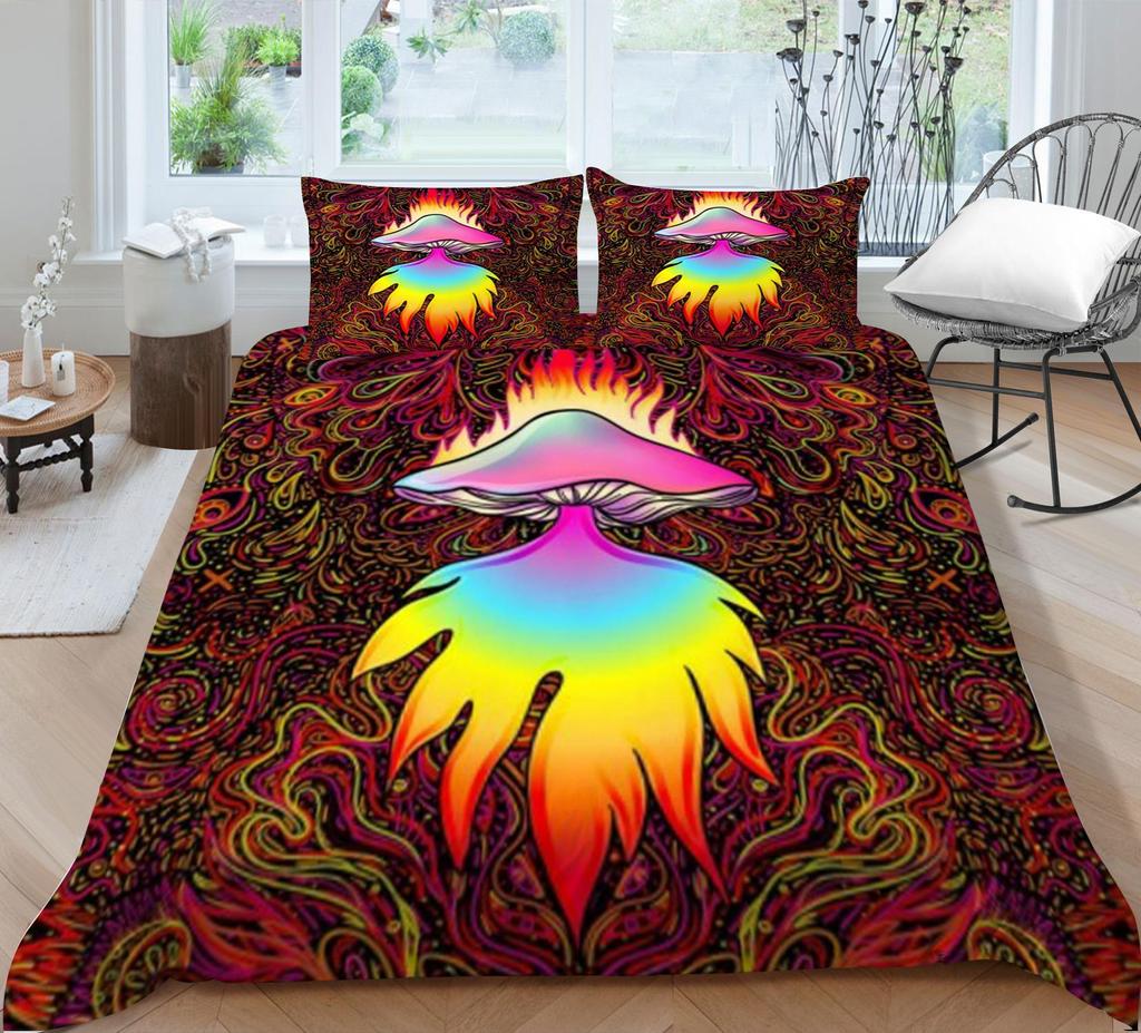 Bohemia Bettbezug-Set Queen-Size-Bettwäsche Heimtextilien 3D-Druck Mode Bettbezug Frau Bettwäschebezug