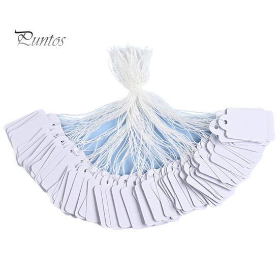 

200 шт., белые бумажные этикетки с веревкой, гладкие письменные этикетки, подарочные товары, бумажные подвесные кружевные ценники белый