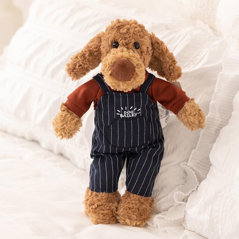 Animal Plush Dog Doll With Clothing Design For Kids Gift
