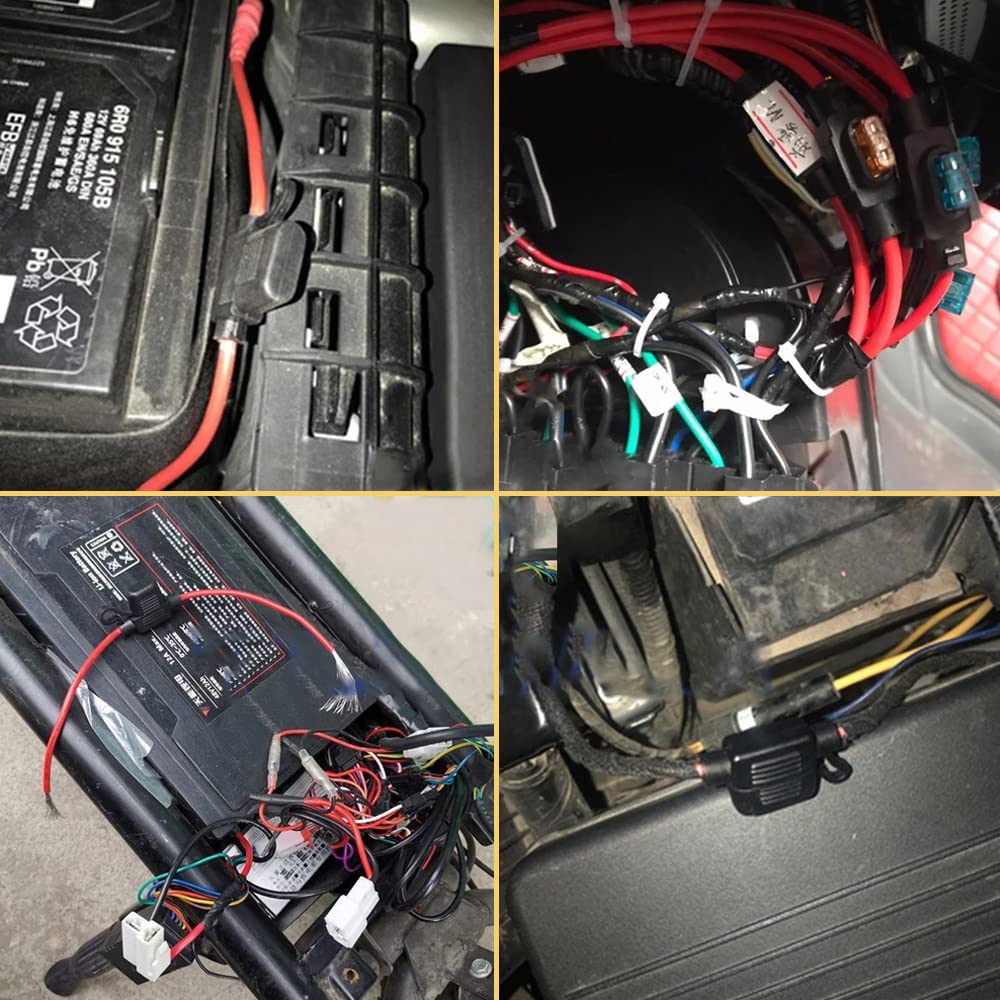 Car Fuse Holder Splashproof Flat Fuse Holder Car Waterproof Inline Fuse Holder Mini Fuse