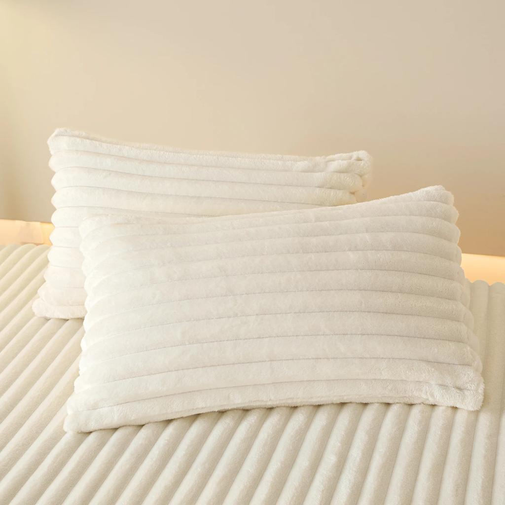 Solid Color Thick Faux Rabbit Fur Mattress Cover Autumn Winter Warm Velvet Mattress Protector Fluffy Soft Plush Fitted Bed Sheet