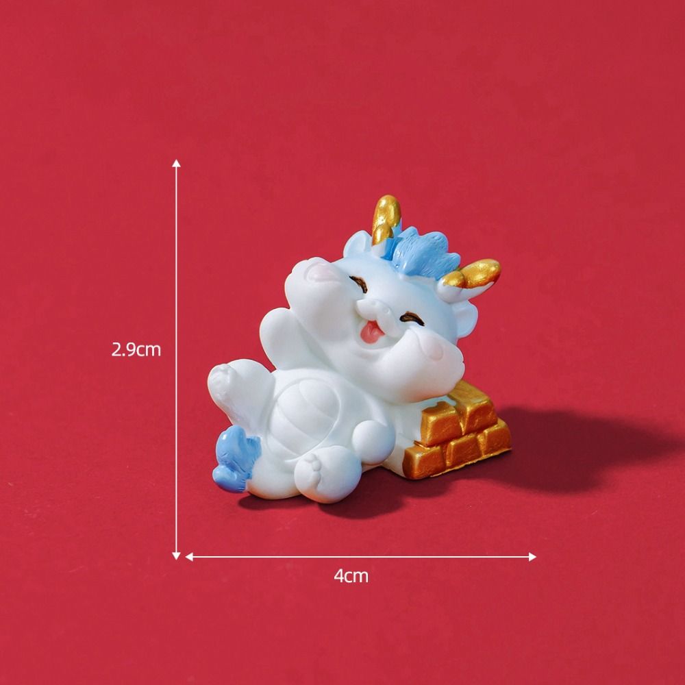 Cartoon New Year China-Chic Figurine Handmade Gifts Miniature Figurines Resin Zodiac Dragon Dragon Ornaments Desktop