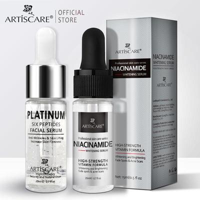 Nicotinamid-Serum + Platinum Six Peptides Serum 2PCS feuchtigkeitsspendende, aufhellende und Anti-Falten-Hautpflegeessenz