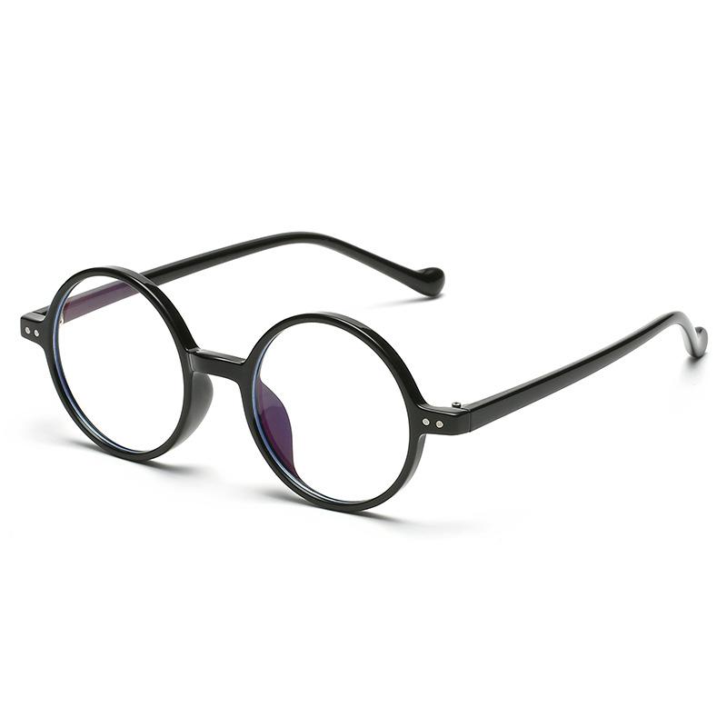 New retro small round frame anti-blue light flat light glasses frame TR light myopia glasses plain men and women