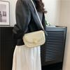 Fashionable Pu Leather Shoulder Bag Elegant Street Style Medium Saddle Bag 2023