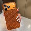 Popular Orange Glitter Rhinestone Bling Phone Case For iPhone 17 Pro Max Air 11 12 13 14 15 16 ProMax Shining Back Cover