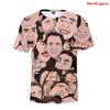 Mode Kooi Gezicht T-shirt Grappig 3D Nicolas Kim Coppola Grafische T-shirts voor Mannen Tops T-shirts Unisex Vrouwen Casual Korte Mouw