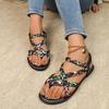 Fashion 2025 Women Bohemia Sandals Fashion Printing Floral Casual Shoes Women Slip On  Summer Flat Big Size Sandals Sandalias De Mujer