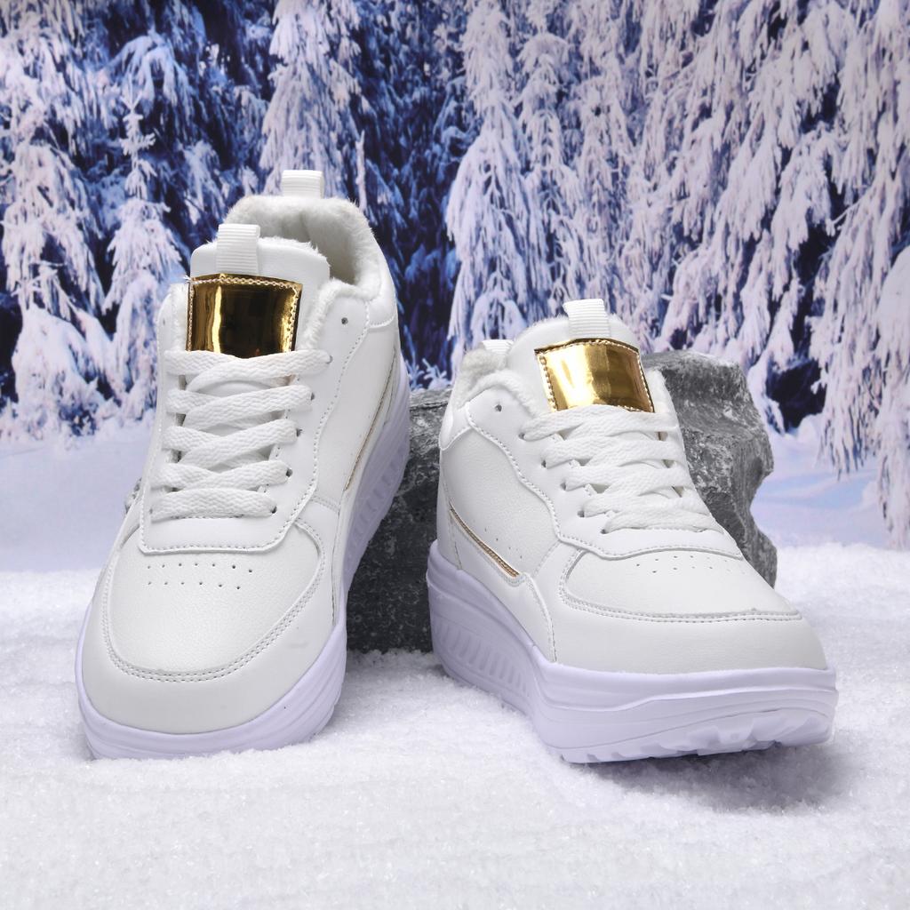 TUINANLE Women's High Top Cotton Sports Boots Winter Thick Warm Velvet Lining Sneakers Plush Shoes