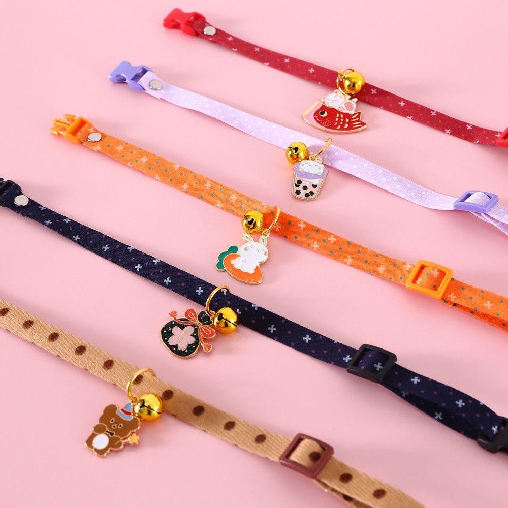 Adjustable Cat Accessories Pet Supplies Bear Fish Cat Collars Lucky bag Kitten Necklace Dog Collar