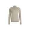 Camiseta de manga larga con cremallera 1/4 para entrenamiento en el gimnasio Silver Pebble para hombre IR5882