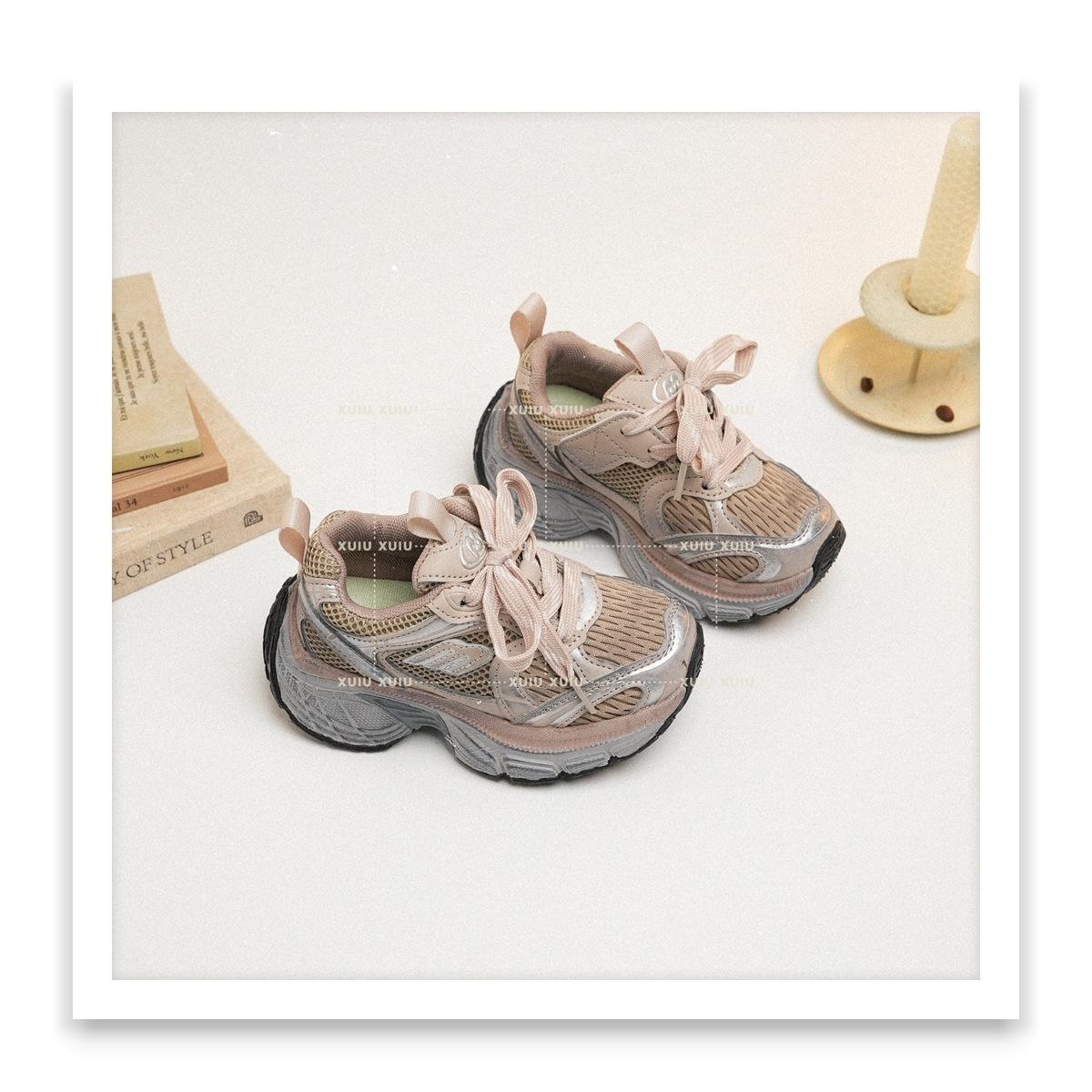 

XSHX Париж 6XL ретро авангардная детская обувь для пап, спортивная обувь весна и лето, двойная сетка, мужская и женская [Вэньчжоуская обувь] 25