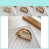 Elegant Korean Style Medium Acetate Half Circle Alloy Hair Claw Clip For Women