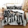 Kiss Band Bedding Set Single Rock Print Bed Set With Pillowcase Bed Duvet Cover Soft Single Double Queen Super King Size Bedroom