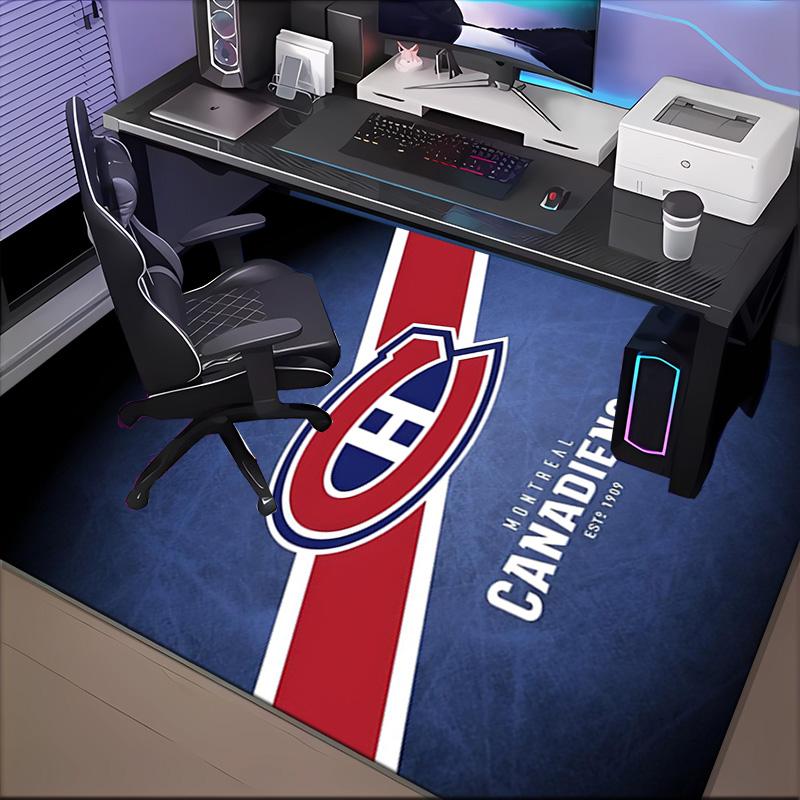 Montreal Canadi-ens Hockey Team Floor Mat for Living Room, Game Rooms, Office, Bedroom, Office Floor Mat Playful Design, Christmas fan gifts