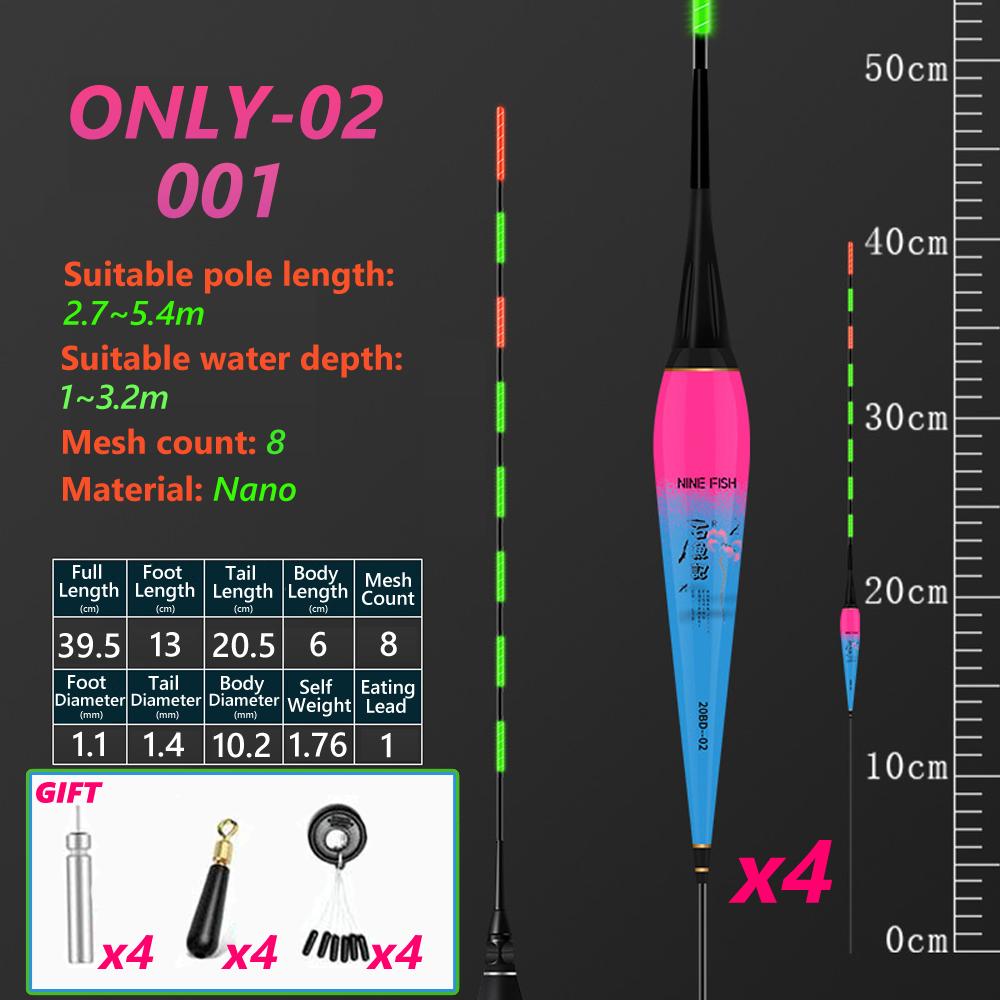 2/4 Stück intelligente nanoelektronische Fischschwimmer, hochempfindliches Wasser, schattenloses Nachtlichtschwimmer, LED-Farbwechsel, automatischer elektronischer Nachtschwimmer