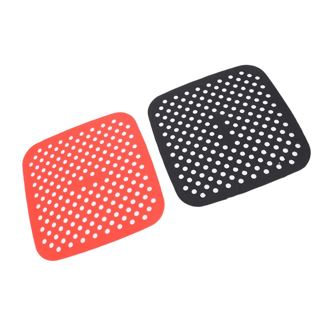 12PCS Reusable Square Fryer Liner Silicone Heat Proof Fryer Liner Mat for Kitchen Quick Meals