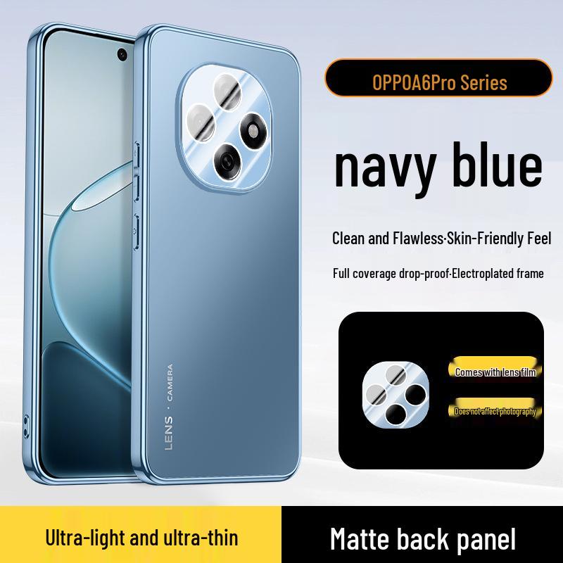

OPPO A6 Pro/A5 Pro Matte Electroplated Phone Case with Built-in Lens and Drop-Proof Protection A6