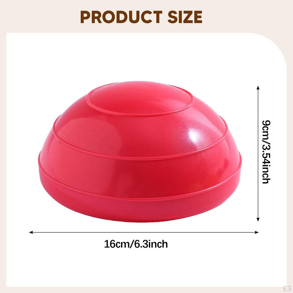 Half Balance Ball AntiSlip Portable, 6.3inch Dia, Versatile with Pump Strength Training Equipment