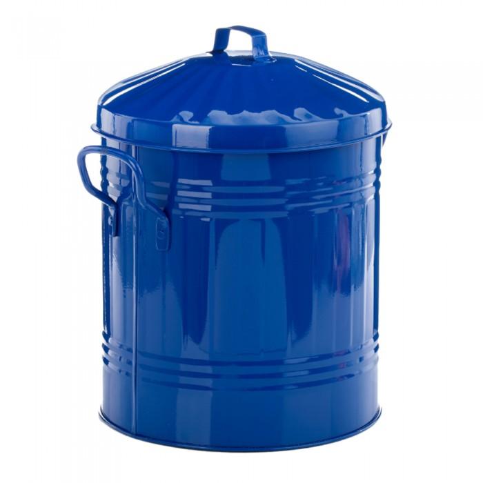 Leecroft Metal Mini Bin Navy Blue 12 X 10''