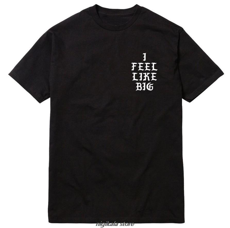 

I FEEL LIKE BIGGIE Футболка Notorious BIG Saint Pablo Tour Kanye West Hip Hop O NECK Футболка з короткими рукавамиxs 4xl5xl XS чорний
