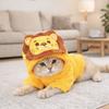 Soft Dog Lion Costume Animal Pattern Pet Transformation Costume Dog Jumpsuits  Autumn Winter