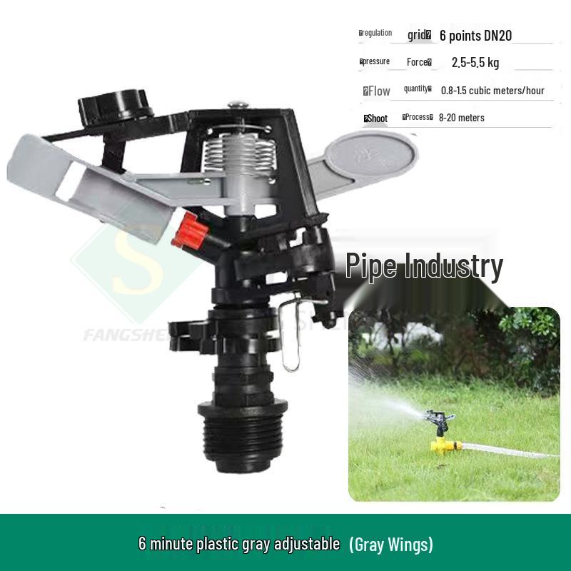 4-6 Point Adjustable Lawn and Garden Sprinkler, 360° Rotating for Cooling, Dust Removal, and Agricultural Use