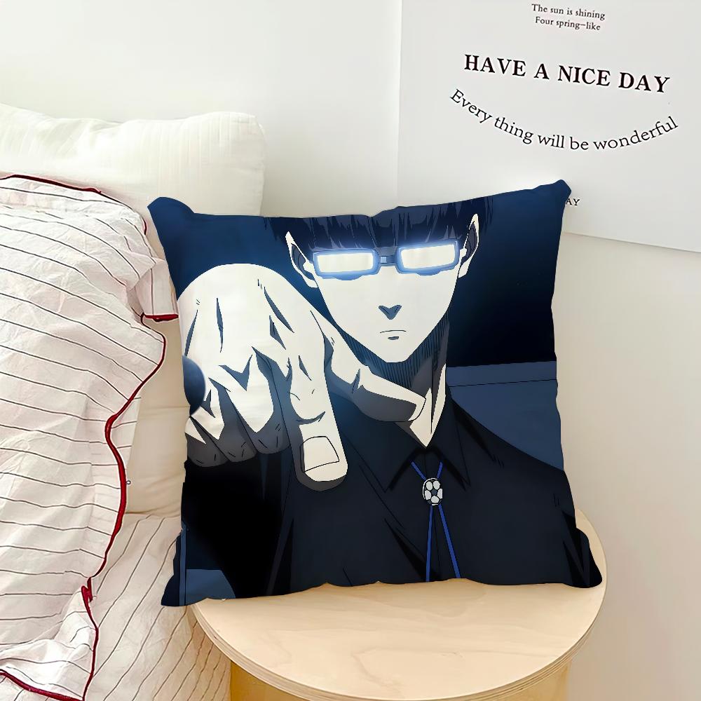 Cool Comic Anime B-bule J-Jinpachi L-lock Ego Comfortable Soft Pillow Case for Sofa Living Room Home Decor Protective Covers