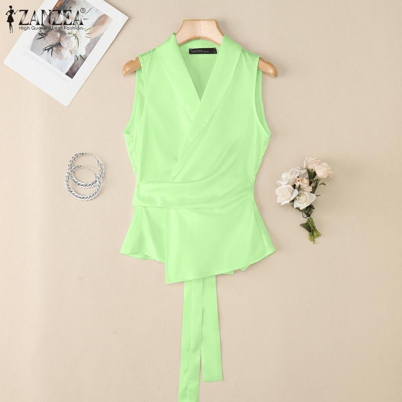 ZANZEA Women Summer V-Neck Casual Sleeveless Tank Tops