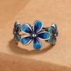 Women's Cloisonné Enamel Flower Ring