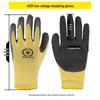 Electrician's Insulating Anti-Slip Gloves - Wear-Resistant, 400V/380V/220V Protection