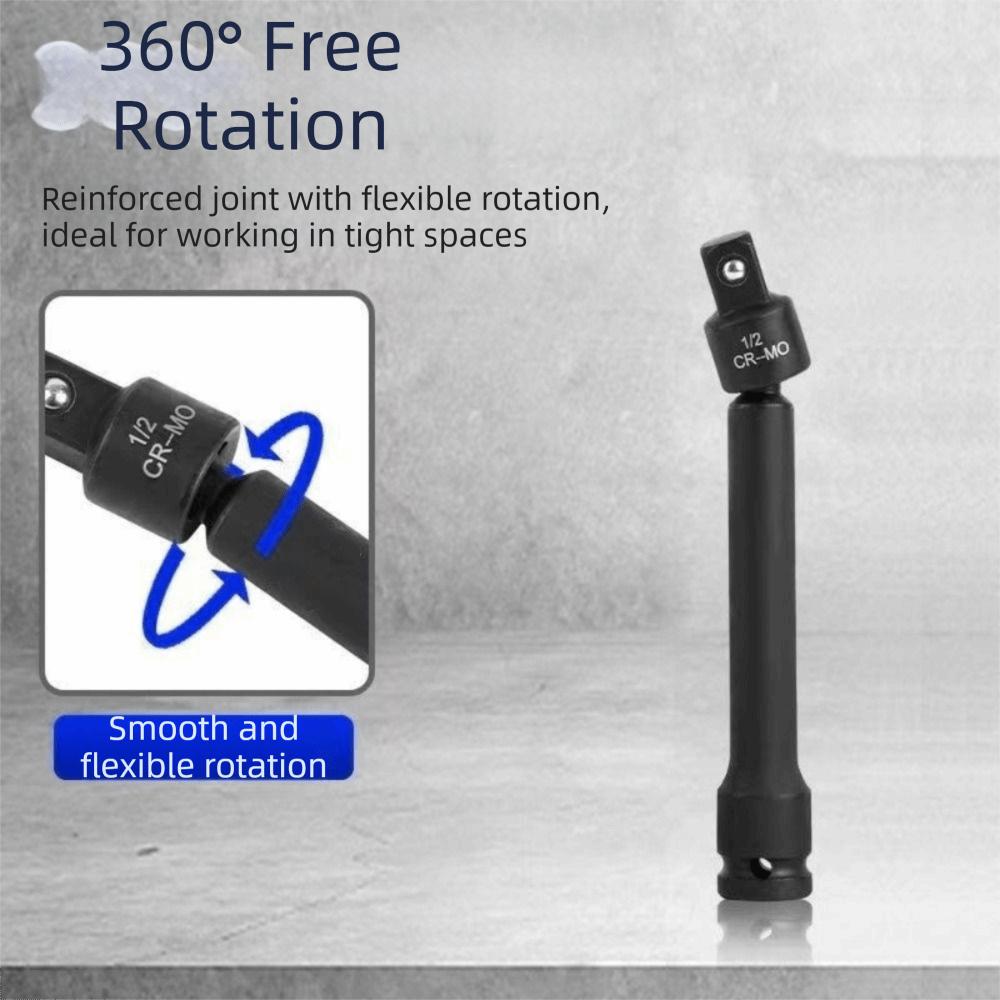 2pcs Flexible Universal Joint Swivel Socket Extension Bar  Equipment Assembly