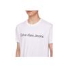 Calvin Klein Jeans Comfortable Casual Round Neck Short Sleeve T-Shirt Unisex Tops Bright-White J326954-YAF