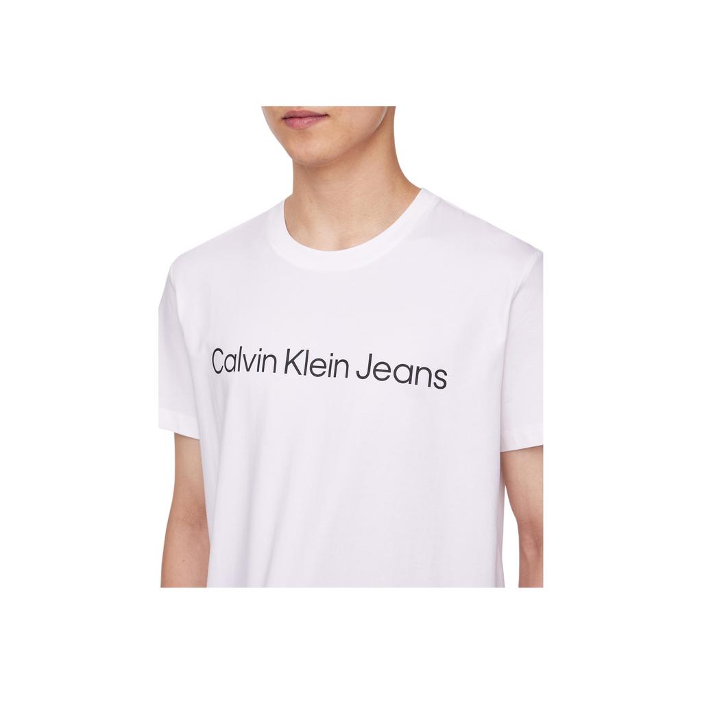 Calvin Klein Jeans Comfortable Casual Round Neck Short Sleeve T-Shirt Men Tops Bright-White J326954-YAF