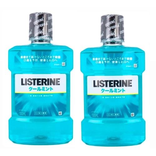 

Bulk Purchase: LISTERINE Cool Mint Mouthwash, 1000ml x 2, Mild, Antibacterial, Medicated, Alcohol-Free, Mint Flavor, Prevents Bad Breath and Gingiviti