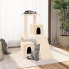 171663 vidaXL Cat Tree with Sisal Scratching Posts Cream 82 Cm