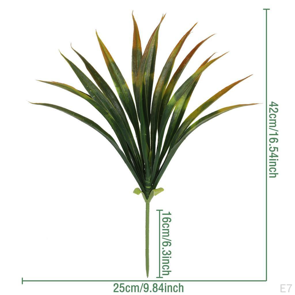 Künstliche Gras Pflanze Strauch Heimdeko Falsches Hohes Kunstgrün für Töpfe