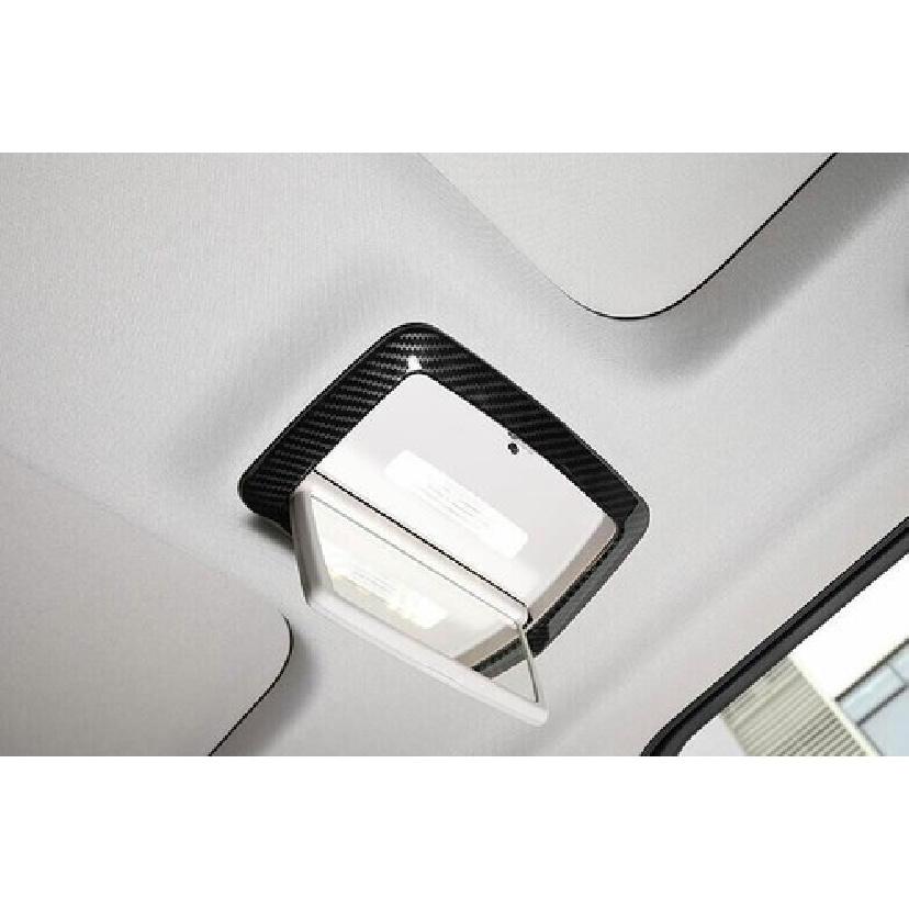 For BMW 5 Series 2018- ABS Carbon Fiber Rear Makeup Mirror Frame Trim 2PCS