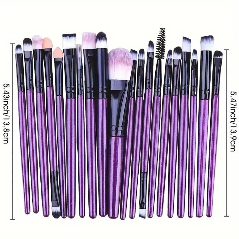 20Pcs/Set Cosmetic Foundation Makeup Brush Set Soft Fluffy Cosmetic Brushes Kit for Cheeks Eye