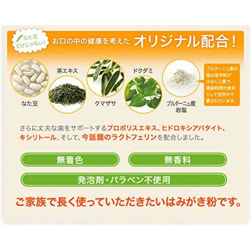 Ochamura Natamame Salt Toothpaste Plus, 100g, for Bad Breath, Gum Care, and Lactoferrin Toothpaste