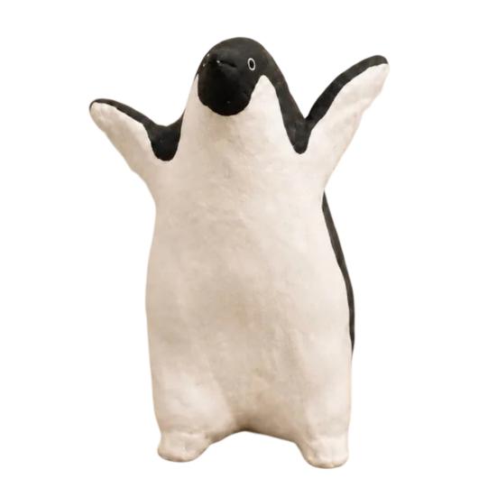 Compact Wildlife Statues Cute Penguin Figurine, Nordic Style Small Animal Statue, Whimsical Playful Home Embellishments Desk Shelf Tabletop