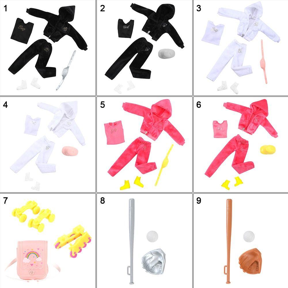 9 Styles Male/Female Doll Clothing 2024 Velvet Sportswear Caps Handmade Clothes  30CM Doll
