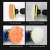 Free Shipping Car Beauty Kit: Self-Adhesive Wool & Sponge Polishing Wheels for Hand Drill