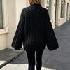 Women's Long Sleeve Pullover Sweater, Oversized Thick Knit Sweater for Fall and Winter